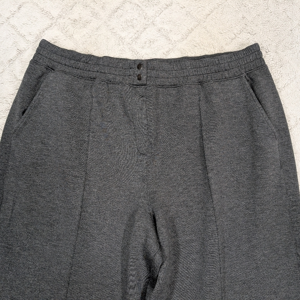 Spanx Pants Womens 3X Gray Heather AirEssentials Brushed Straight Wide Leg - Picture 2 of 10